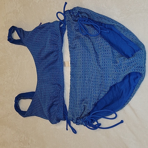 No Boundaries Other - Women's Plus 2X top 3X bottom drawstring side 2 piece swimsuit WORN ONCE.